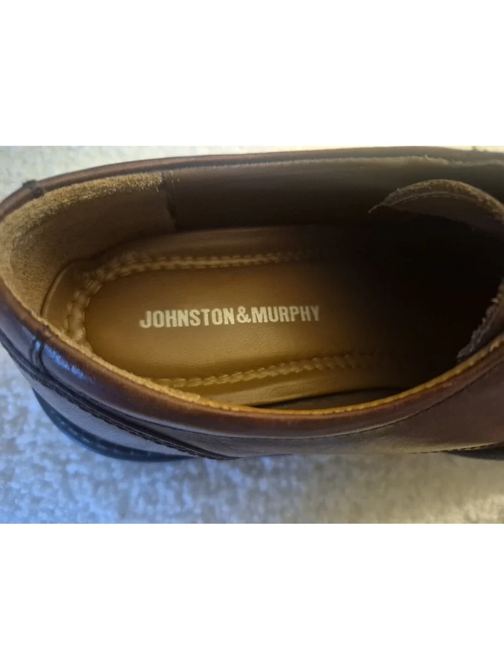 Johnston & Murphy TABOR Cap Toe Brown Leather 20-1863 Dress Shoes - Size 10 M